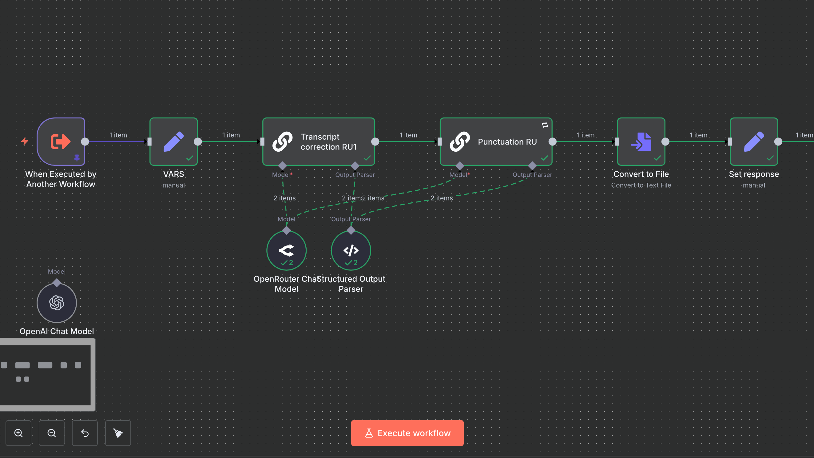 Automated Russian Transcript Correction & Punctuation with LLM